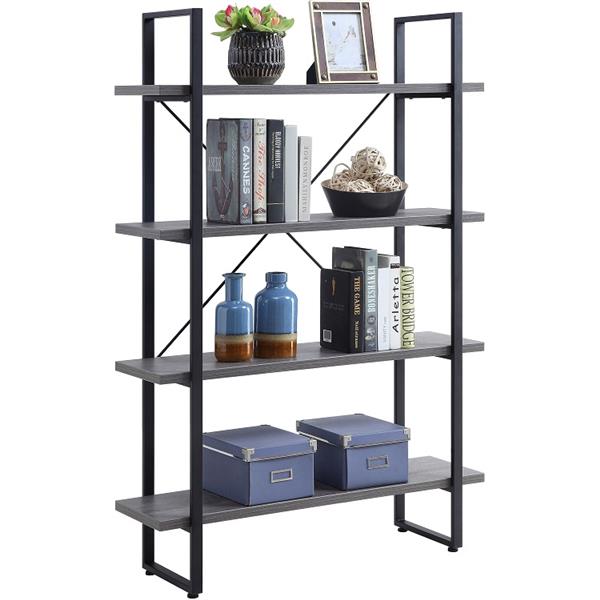 Lorell SOHO 4-Shelf Metal Frame Bookcase